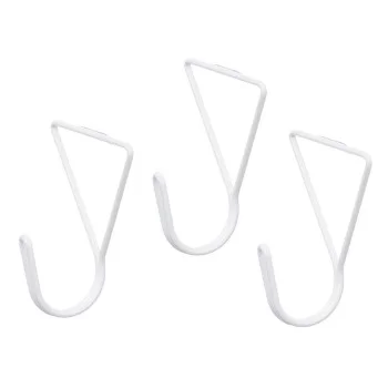 Hangers White Metal Triangular Set 3 Pieces (6 Units) 2
