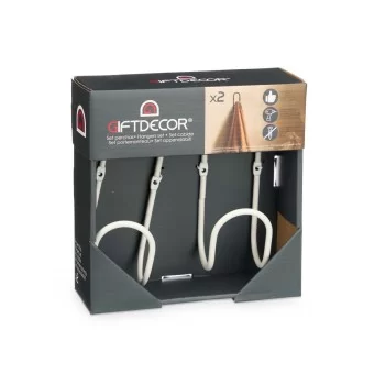 Hangers White Metal Set 2 Pieces (6 Units) 2