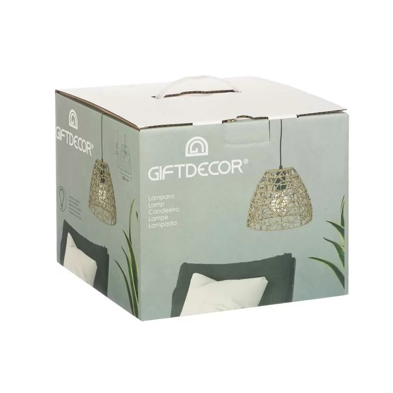 Ceiling Light Natural Rattan Cone-shaped 25 x...