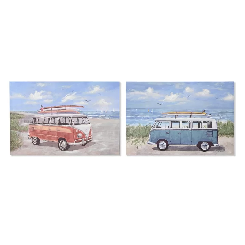 Painting Home ESPRIT Van Mediterranean 120 x 3 x 80 cm (2 Units)
