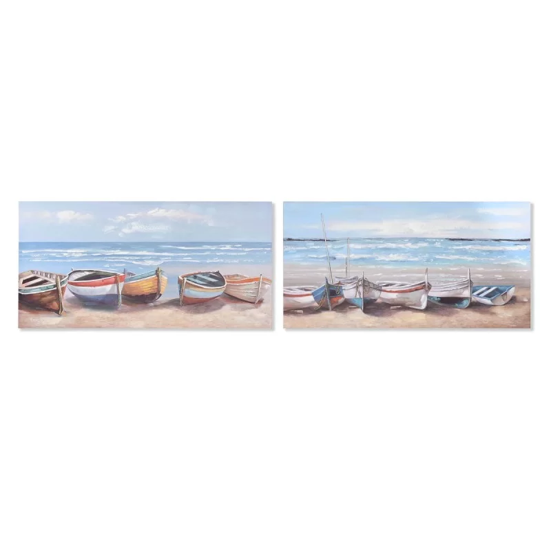 Painting Home ESPRIT Ship Mediterranean 120 x 3 x 60 cm (2 Units)