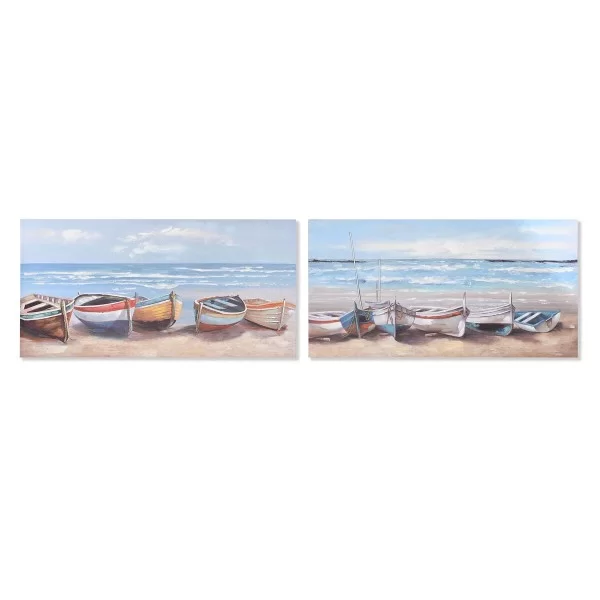 Painting Home ESPRIT Ship Mediterranean 120 x 3 x 60 cm (2 Units)