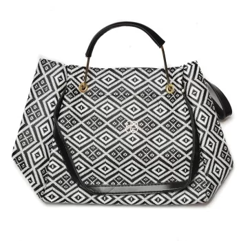 Women's Handbag Madamra 128-SIYAH-BEYAZ White 30 x 26 x...