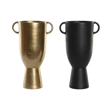 Vase DKD Home Decor 25 x 18 x 41 cm Black Golden...