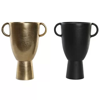 Vase DKD Home Decor 23 x 16 x 29 cm Black Golden...