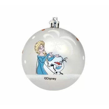 Christmas Bauble Frozen Memories Silver 10Units Plastic...