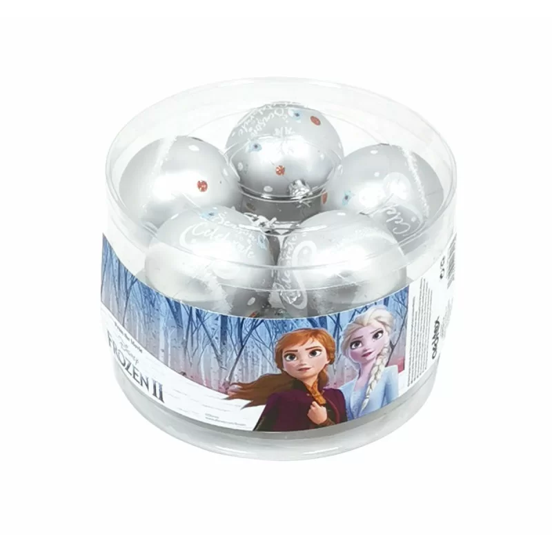 Christmas Bauble Frozen Memories Silver 10Units...
