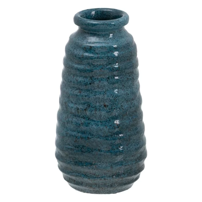 Vase Blue Ceramic 15 x 15 x 30 cm