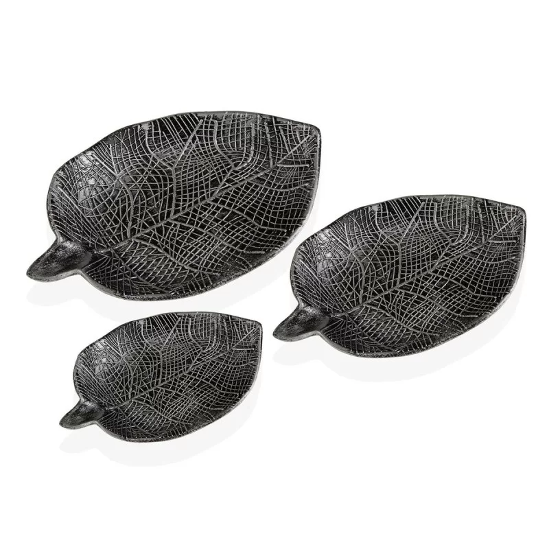 Centerpiece Versa Silver MDF Wood (7 x 20 x 29 cm) (3 Pieces)