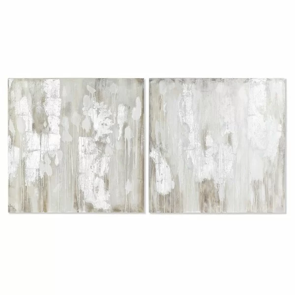 Painting DKD Home Decor 100 x 3,7 x 100 cm Abstract Modern (2 Units)