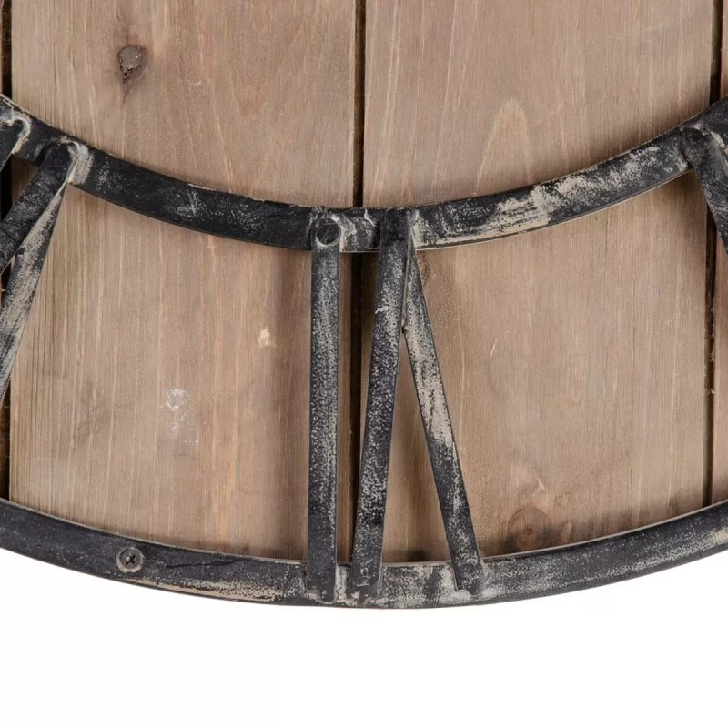 Wall Clock Natural Black 60 x 4 x 60 cm DMF