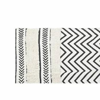 Carpet DKD Home Decor Black Zigzag White (120 x 180 x 0,7... 2