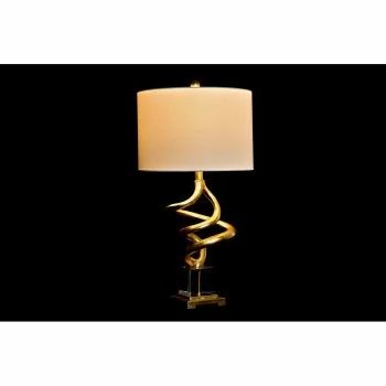 Desk lamp DKD Home Decor White Golden Resin Crystal 50 W... 2