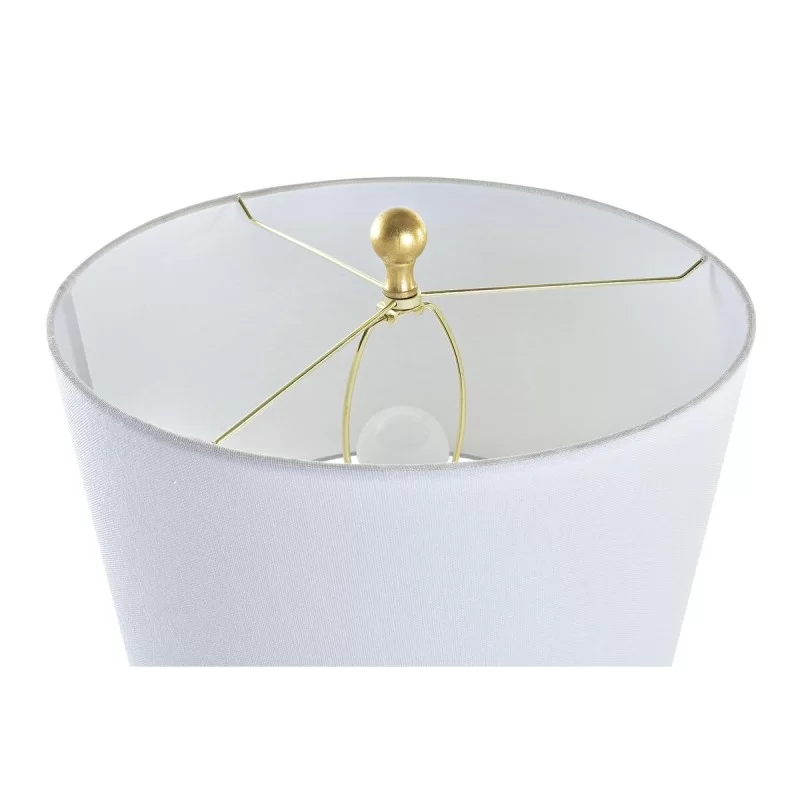 Desk lamp DKD Home Decor White Golden Resin...