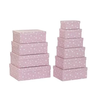 Set of Stackable Organising Boxes DKD Home Decor White...