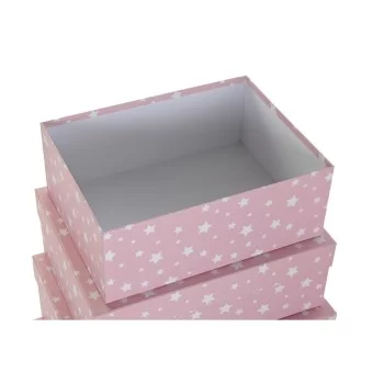 Set of Stackable Organising Boxes DKD Home Decor White... 2
