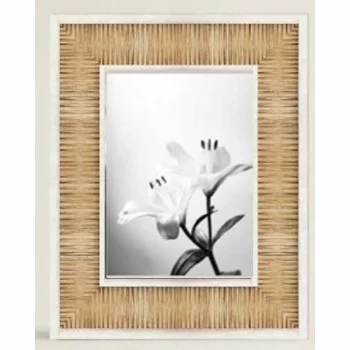 Photo frame DKD Home Decor White Natural Wood MDF Wood...