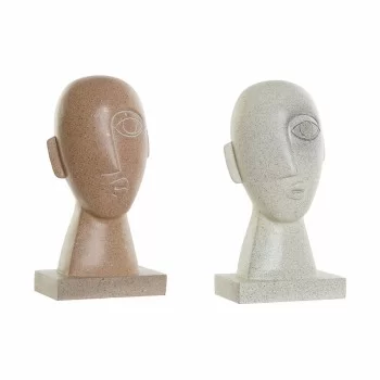 Decorative Figure DKD Home Decor Beige Terracotta Face...