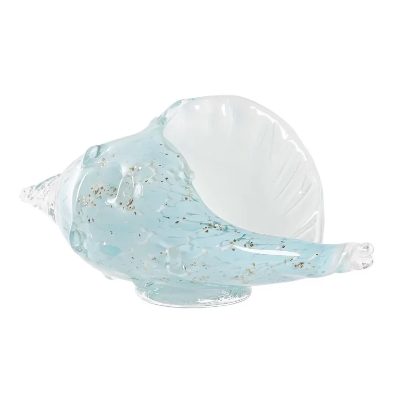 Decorative Figure DKD Home Decor Blue Pearlescent 26 x 11 x 13 cm Snail