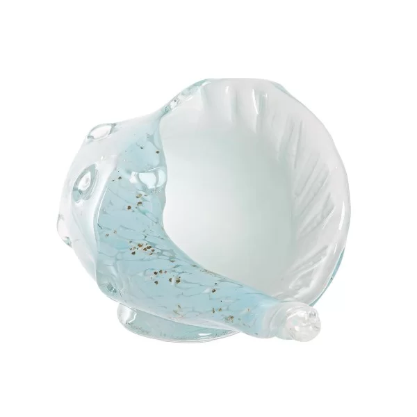 Decorative Figure DKD Home Decor Blue Pearlescent 26 x 11 x 13 cm Snail