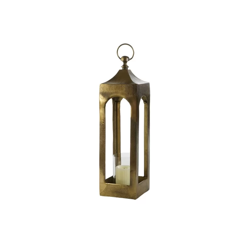 Lantern DKD Home Decor Golden Aluminium Crystal...