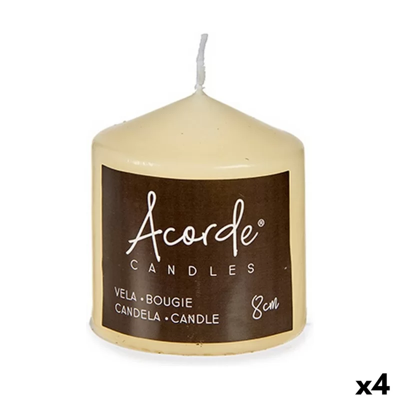 Candle 8 cm Cream Wax (4 Units)