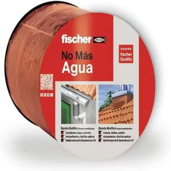 Adhesive Tape Fischer 10 m x 10 cm Brown Terracotta colour 2
