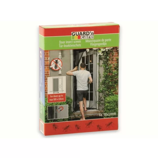 Anti-Mosquito Curtain Doors Black Fibreglass 100 x 220 cm