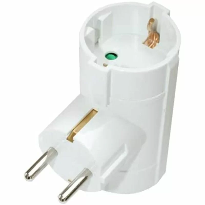 Schuko 2 Way Multi-socket Adapter Silver HT 9152 