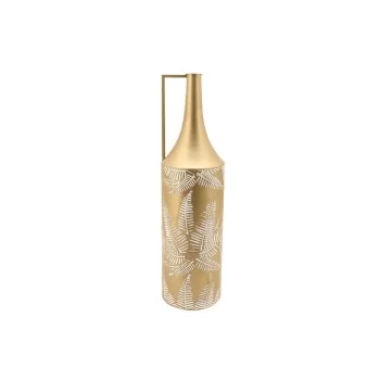 Vase DKD Home Decor Golden Metal Cream Tropical Leaf of a...