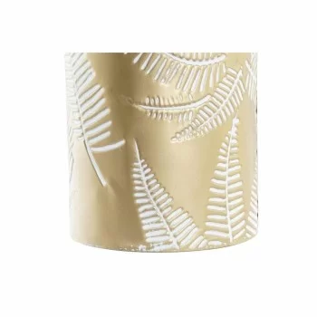Vase DKD Home Decor Golden Metal Cream Tropical Leaf of a... 2