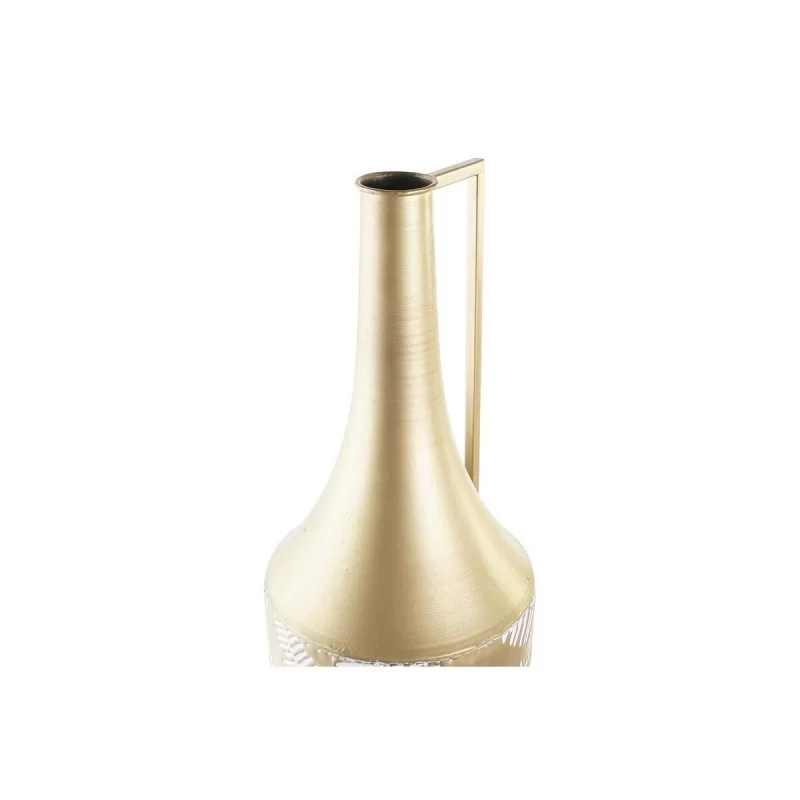 Vase DKD Home Decor Golden Metal Cream Tropical...