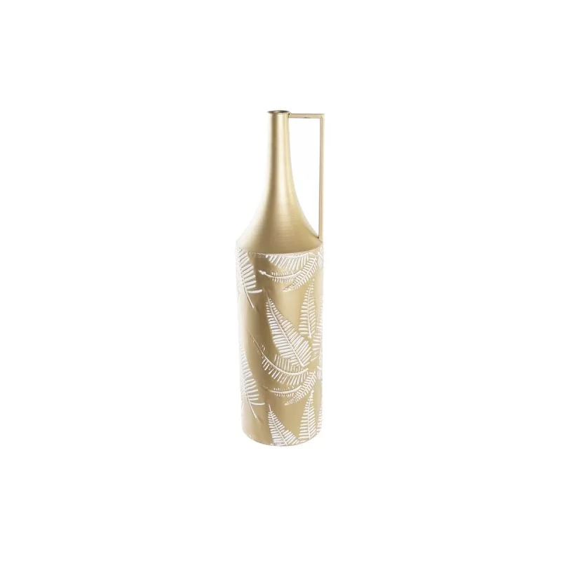 Vase DKD Home Decor Golden Metal Cream Tropical...