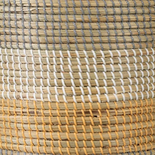 Set of Baskets Grey Natural Marine algae Natural Fibre 38 x 38 x 58 cm (2 Pieces)