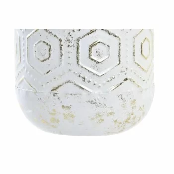 Vase DKD Home Decor Golden Metal White Oriental (17 x 17... 2