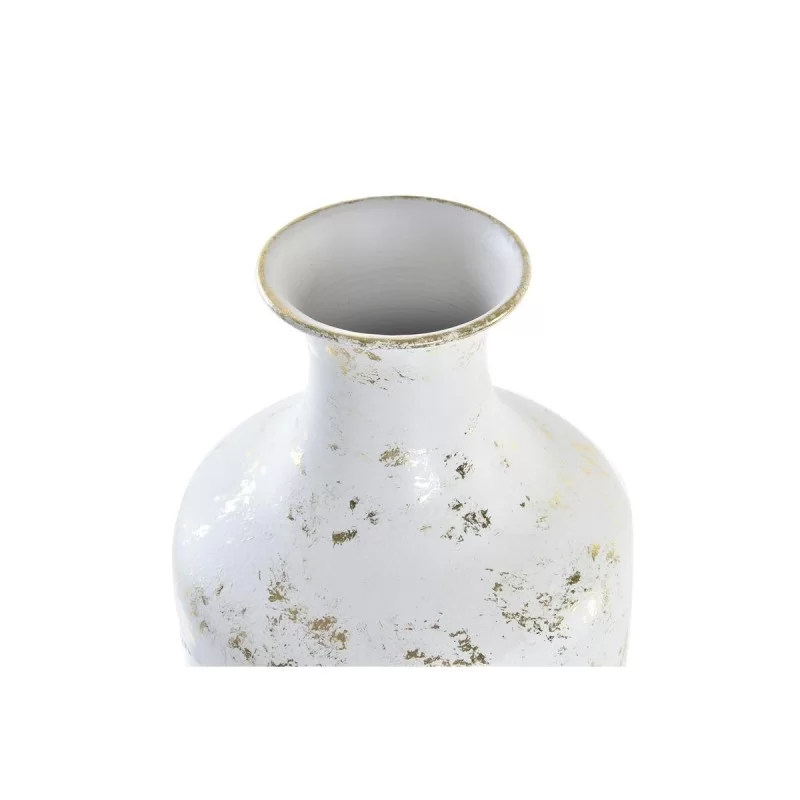 Vase DKD Home Decor Golden Metal White Oriental...