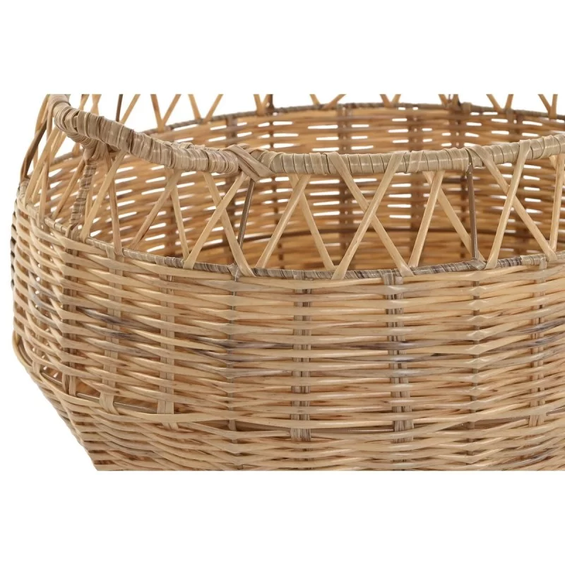 Basket set DKD Home Decor Natural Metal PE (38...