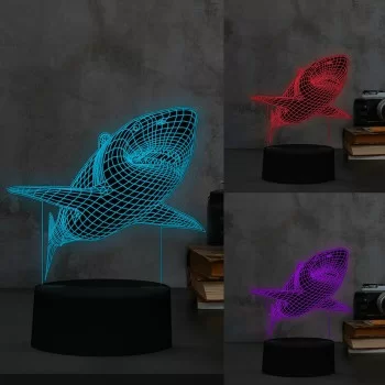 LEDlamp iTotal 3D Shark 12,1 x 4 x 20,7 cm Plastic 21 cm 2