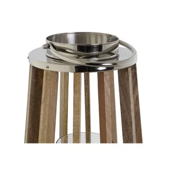 Candleholder DKD Home Decor Brown Silver Natural Crystal... 2