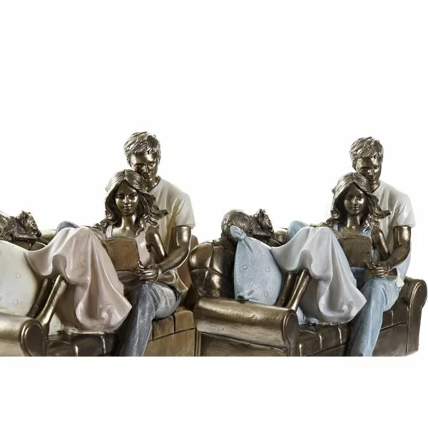 Decorative Figure DKD Home Decor 22 x 11 x 16,5 cm Golden White Pair (2 Units)