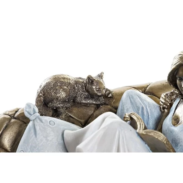 Decorative Figure DKD Home Decor 22 x 11 x 16,5 cm Golden White Pair (2 Units)