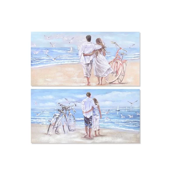Painting DKD Home Decor 120 x 2,8 x 60 cm 120 x 3 x 60 cm Mediterranean (2 Units)