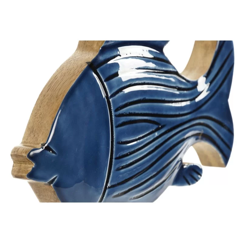 Decorative Figure Home ESPRIT Blue Natural Fish...