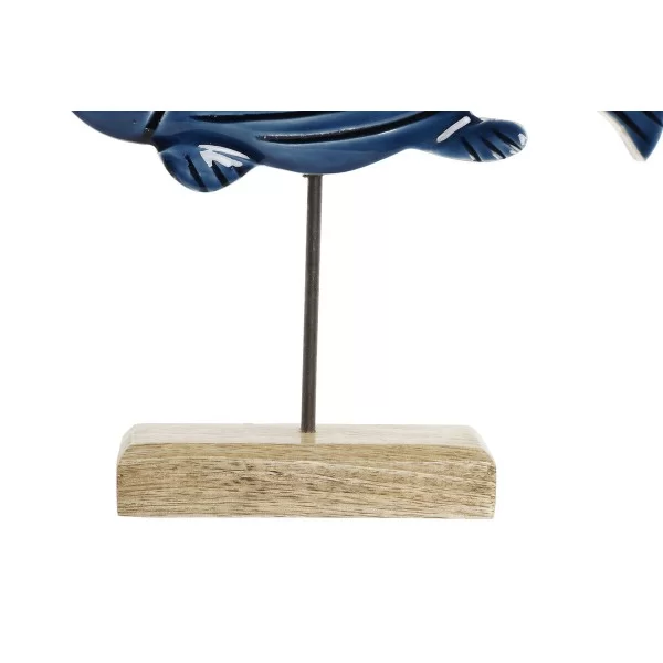 Decorative Figure Home ESPRIT Blue Natural Fish Mediterranean 23 x 5 x 25 cm