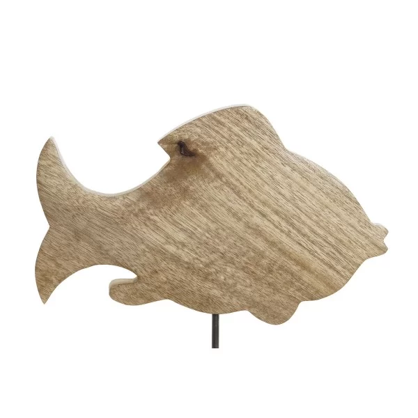 Decorative Figure Home ESPRIT Blue Natural Fish Mediterranean 23 x 5 x 25 cm