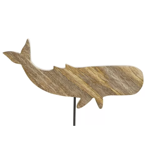 Decorative Figure Home ESPRIT Blue Natural Whale 30 x 5 x 26 cm