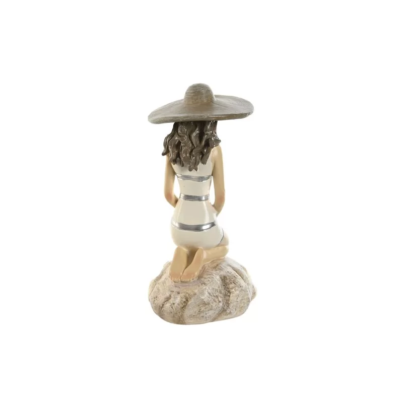 Decorative Figure Home ESPRIT White Beige Lady...