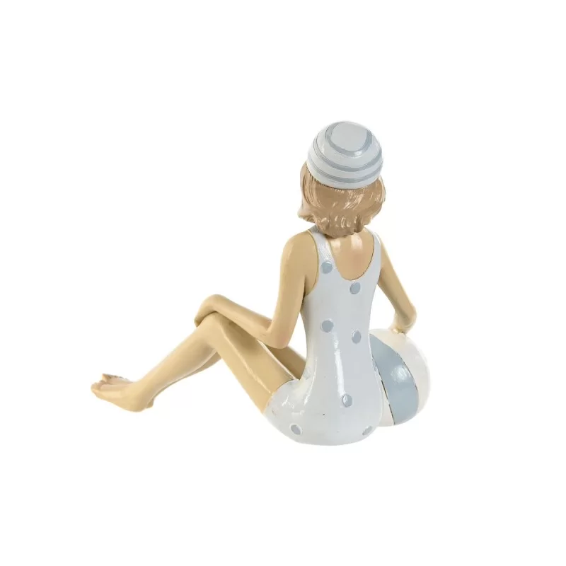 Decorative Figure Home ESPRIT White Sky blue...