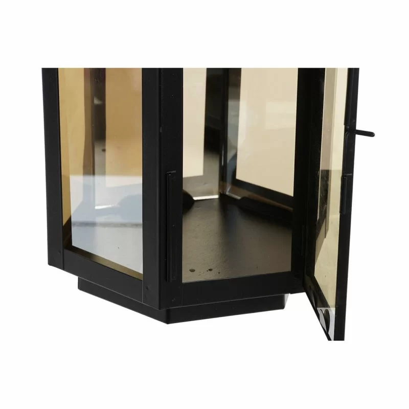 Lantern DKD Home Decor Black Crystal Iron...