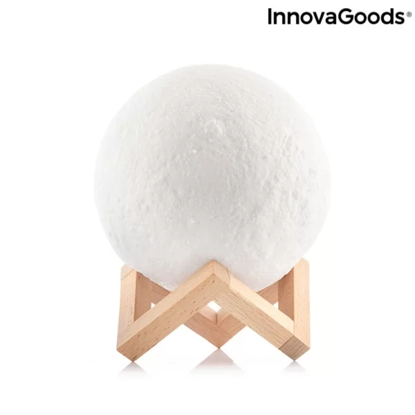 Rechargeable LED Moon Lamp Moondy InnovaGoods Wood 1,5 W (1 Unit) (Refurbished A)